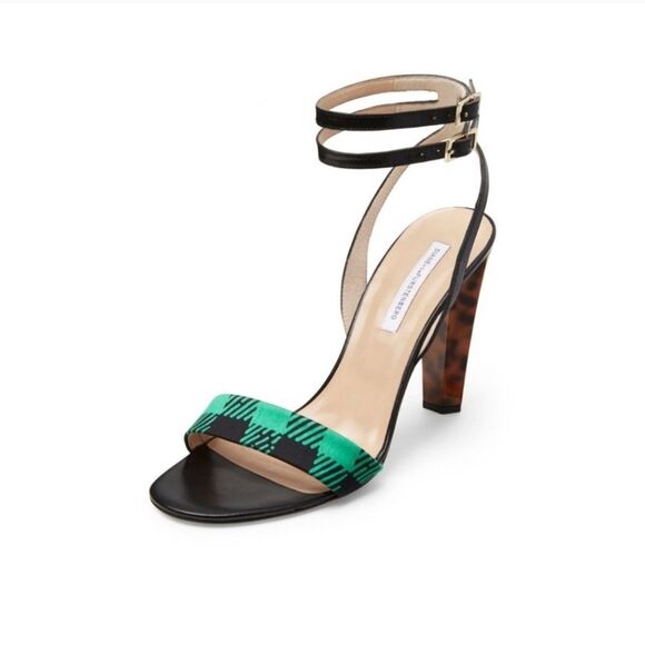 Diane Von Furstenberg Mixed Pattern Vera Too Heels - Picture 1 of 15